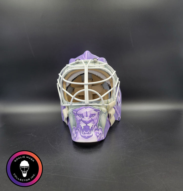 Sergei Bobrovsky Signed Goalie Mask Florida HFC Hockey Fights Cancer Purple Signature Edition Autographed