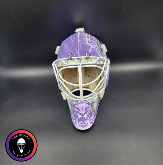 Sergei Bobrovsky Signed Goalie Mask Florida HFC Hockey Fights Cancer Purple Signature Edition Autographed