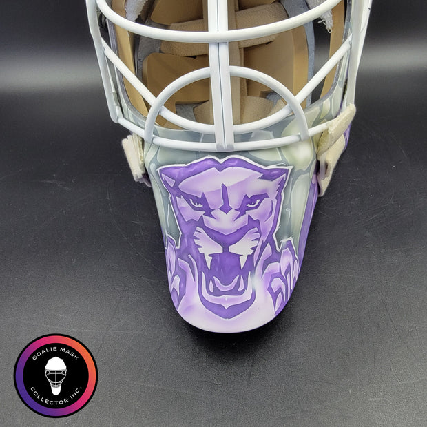 Sergei Bobrovsky Signed Goalie Mask Florida HFC Hockey Fights Cancer Purple Signature Edition Autographed