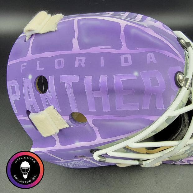 Sergei Bobrovsky Signed Goalie Mask Florida HFC Hockey Fights Cancer Purple Signature Edition Autographed