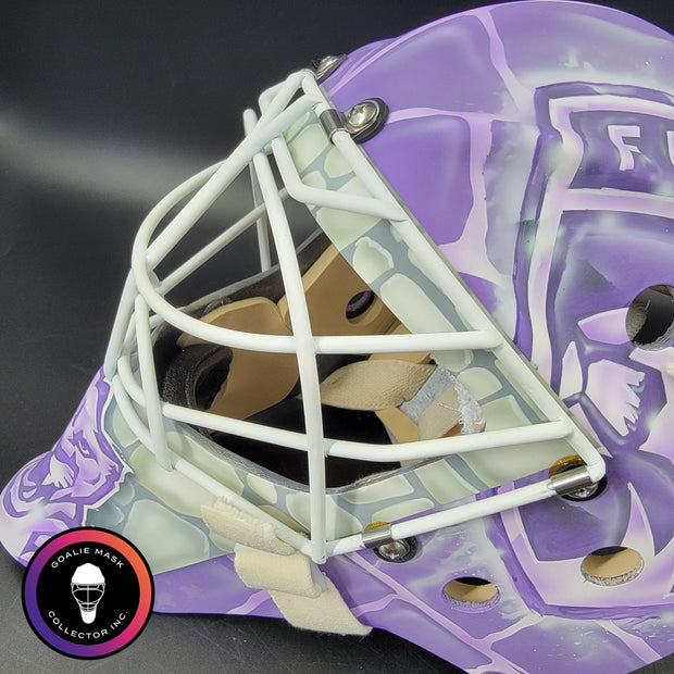 Sergei Bobrovsky Signed Goalie Mask Florida HFC Hockey Fights Cancer Purple Signature Edition Autographed