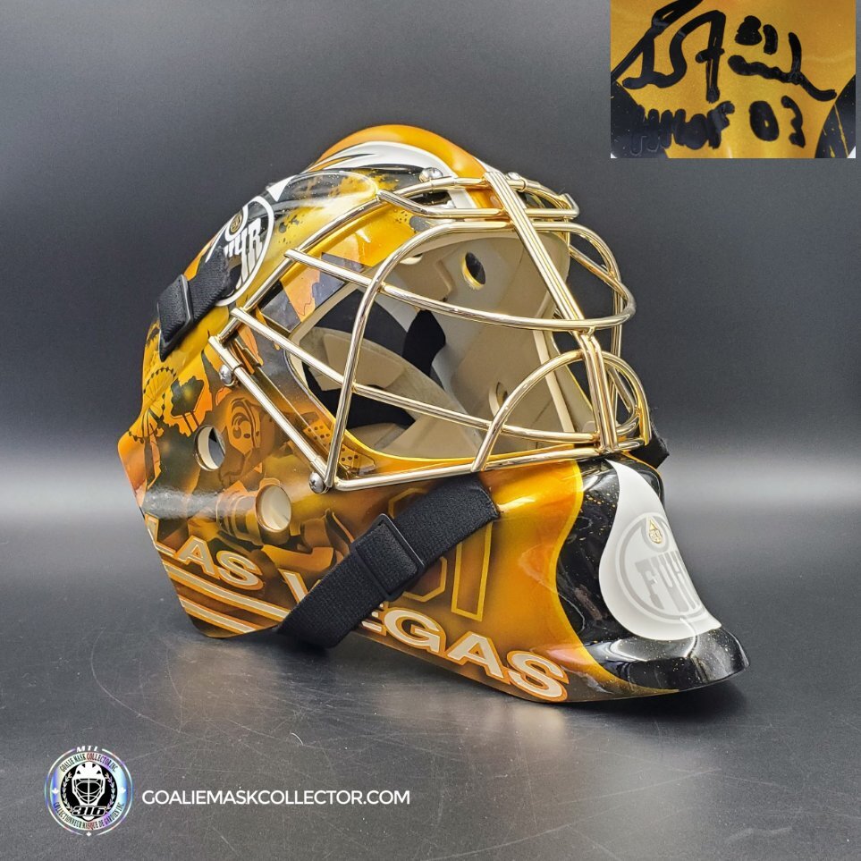 Grant Fuhr Signed Goalie Mask Las Vegas Legacy Edition "Making Coco" Las Vegas Premiere. Goalie Mask Collector.