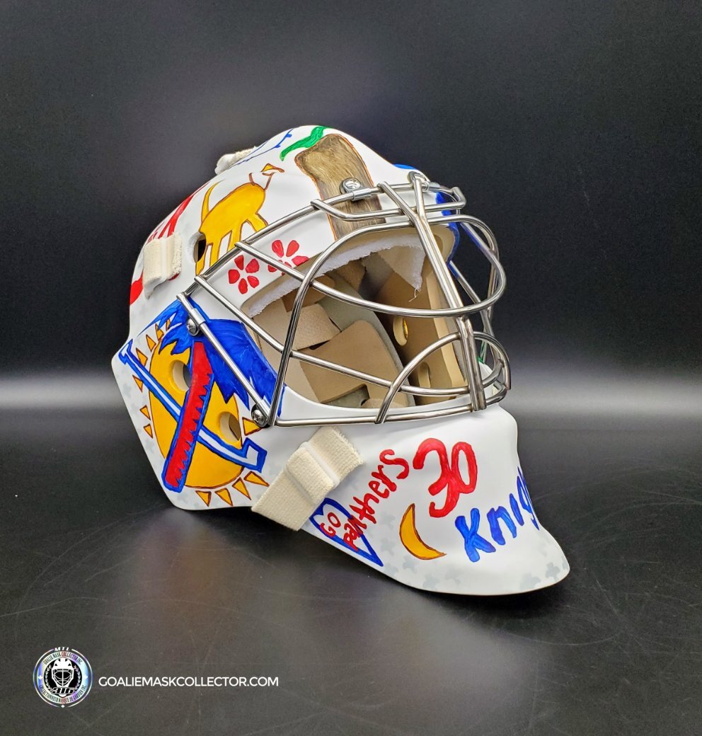 Spencer Knight Goalie Mask Unsigned Florida Joe DiMaggio's Children Hospital Tribute