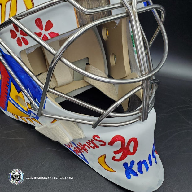 Filed under: wholesome content. 📂 @flapanthers goaltender Spencer Knight's  (@slknight35) new mask features artwork created by patients at …