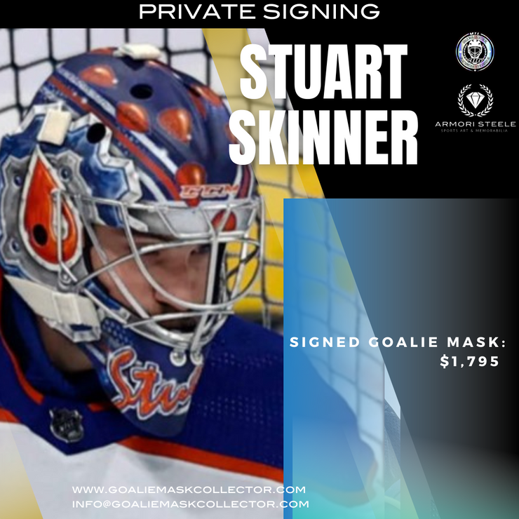 Upcoming Signing: Stuart Skinner Signed Goalie Mask Tribute Signature Edition Autographed - COMPLETED
