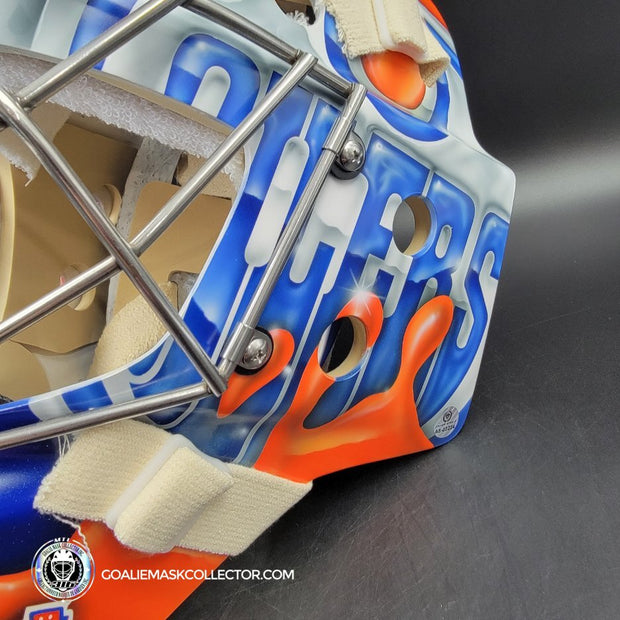 Stuart Skinner Signed Goalie Mask Edmonton 2023-24 CUP FINALS Tribute Signature Edition Autographed