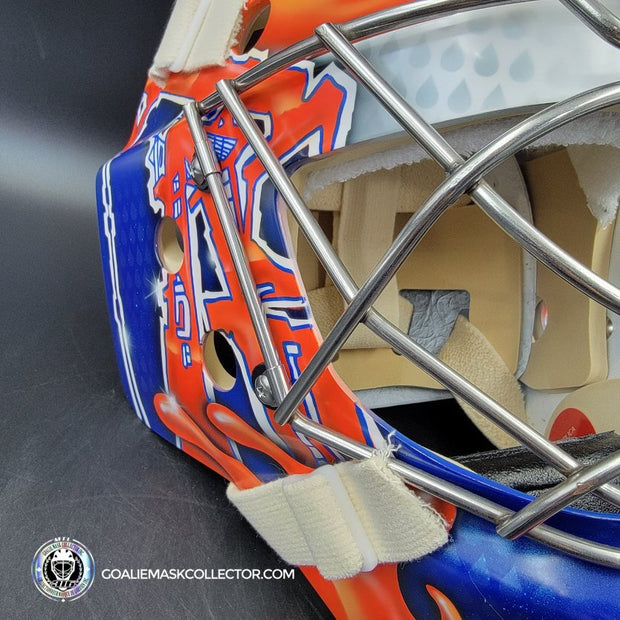 Stuart Skinner Signed Goalie Mask Edmonton 2023-24 CUP FINALS Tribute Signature Edition Autographed