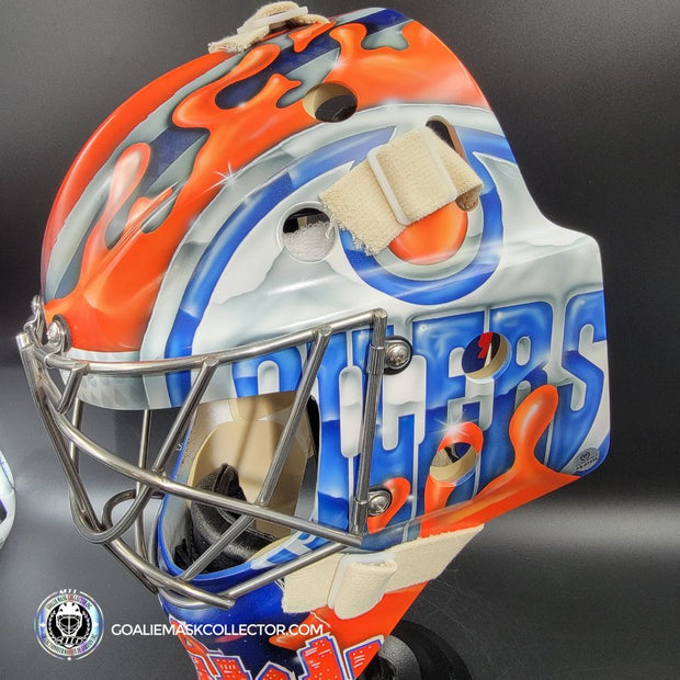 Stuart Skinner Signed Goalie Mask Edmonton 2023-24 CUP FINALS Tribute Signature Edition Autographed