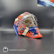 Stuart Skinner Signed Goalie Mask Edmonton 2023-24 CUP FINALS Tribute Signature Edition Autographed