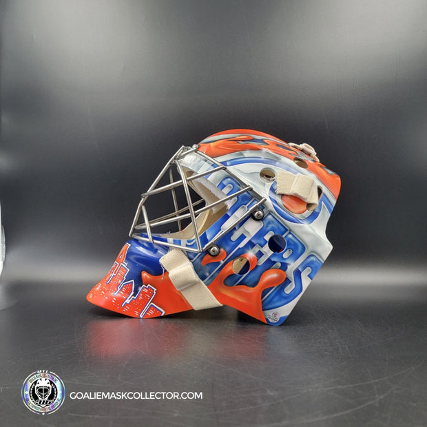 Stuart Skinner Signed Goalie Mask Edmonton 2023-24 CUP FINALS Tribute Signature Edition Autographed