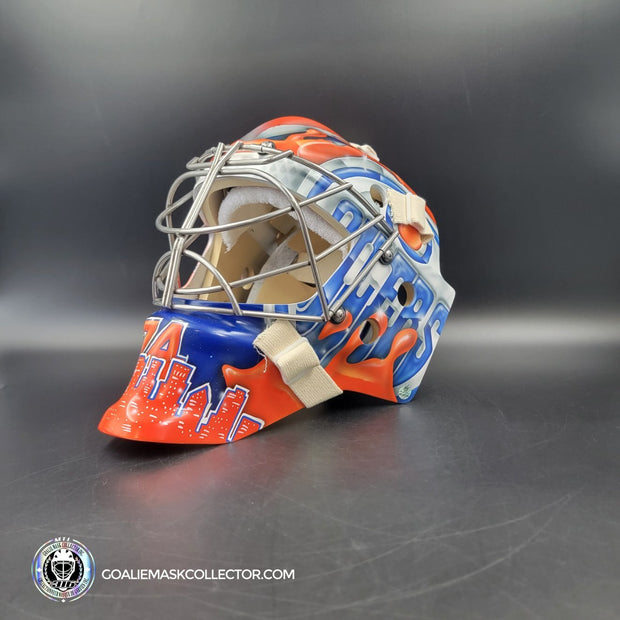 Stuart Skinner Signed Goalie Mask Edmonton 2023-24 CUP FINALS Tribute Signature Edition Autographed