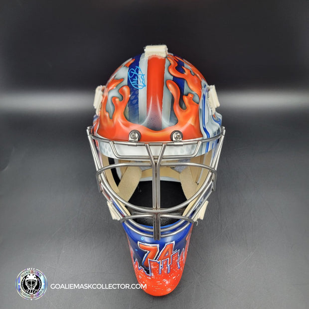 Stuart Skinner Signed Goalie Mask Edmonton 2023-24 CUP FINALS Tribute Signature Edition Autographed