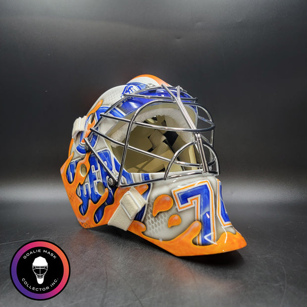 Stuart Skinner Signed Goalie Mask Edmonton 2025-26 Tribute Signature Edition Autographed