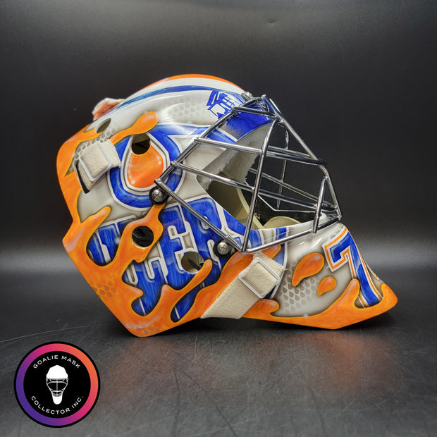 Stuart Skinner Signed Goalie Mask Edmonton 2025-26 Tribute Signature Edition Autographed