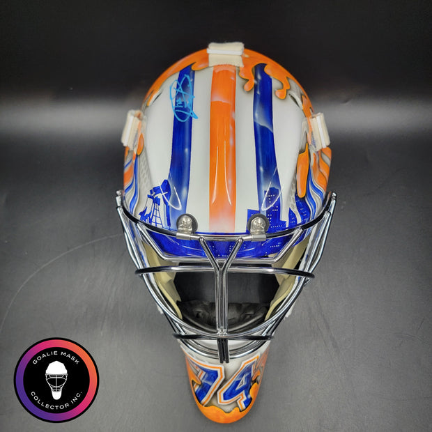 Stuart Skinner Signed Goalie Mask Edmonton 2025-26 Tribute Signature Edition Autographed