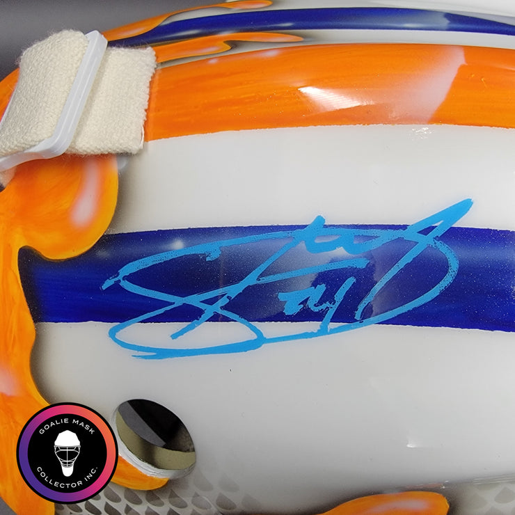 Stuart Skinner Signed Goalie Mask Edmonton 2025-26 Tribute Signature Edition Autographed