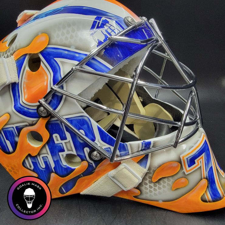 Stuart Skinner Signed Goalie Mask Edmonton 2025-26 Tribute Signature Edition Autographed