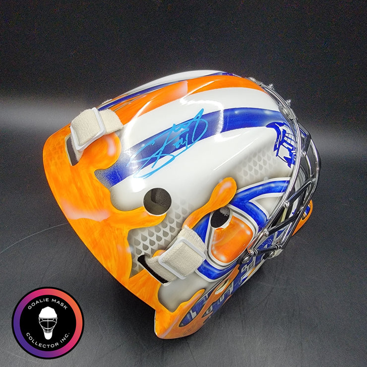 Stuart Skinner Signed Goalie Mask Edmonton 2025-26 Tribute Signature Edition Autographed