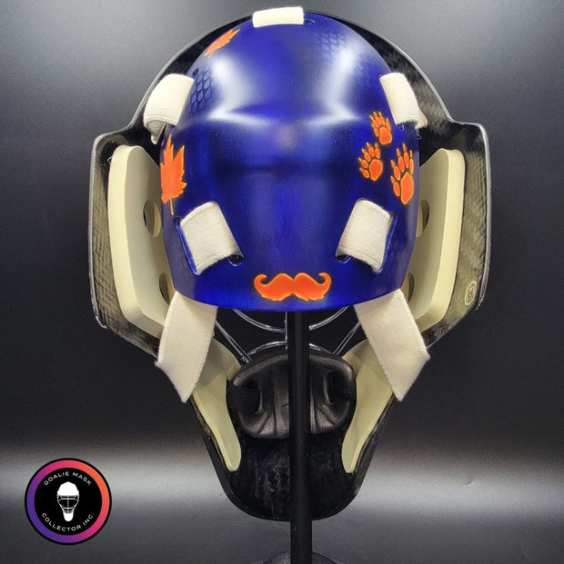 Stuart Skinner Signed Goalie Mask Edmonton 2025 PLAYOFFS Tribute Signature Edition Autographed