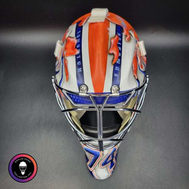 Stuart Skinner Signed Goalie Mask Edmonton 2025 PLAYOFFS Tribute Signature Edition Autographed