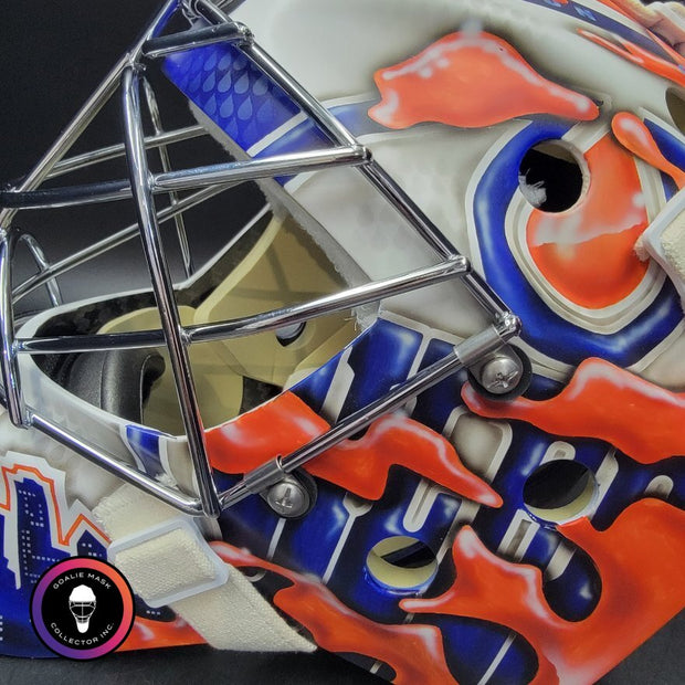 Stuart Skinner Signed Goalie Mask Edmonton 2025 PLAYOFFS Tribute Signature Edition Autographed