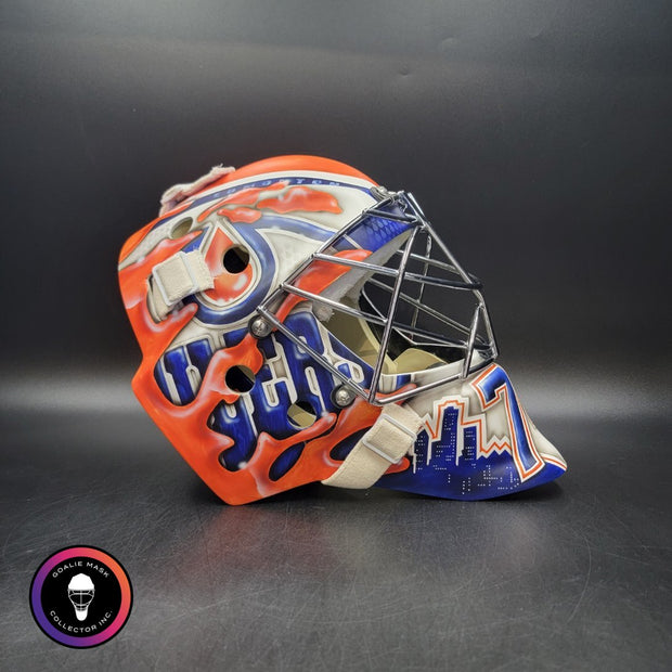 Stuart Skinner Signed Goalie Mask Edmonton 2025 PLAYOFFS Tribute Signature Edition Autographed