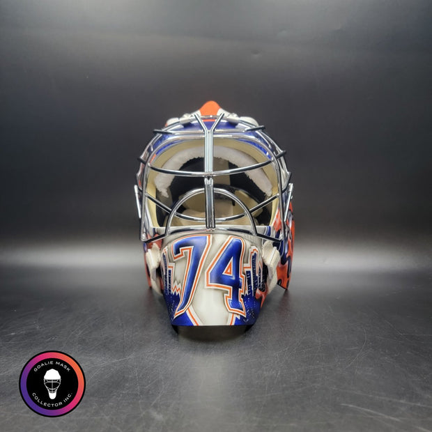 Stuart Skinner Signed Goalie Mask Edmonton 2025 PLAYOFFS Tribute Signature Edition Autographed