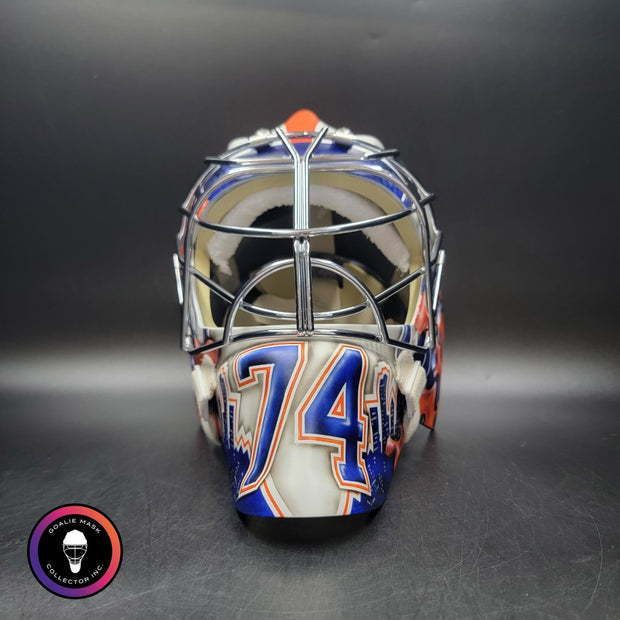 Stuart Skinner Signed Goalie Mask Edmonton 2025 PLAYOFFS Tribute Signature Edition Autographed