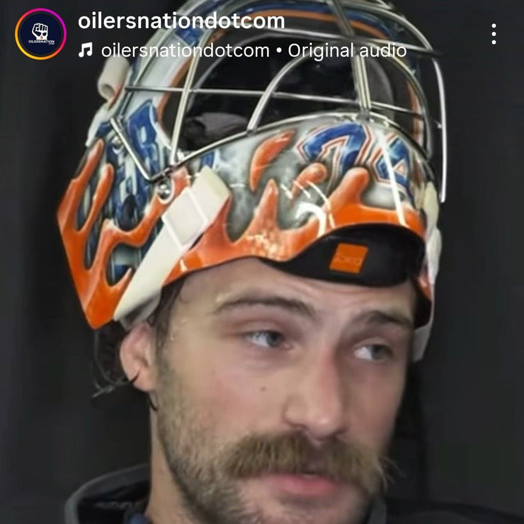 Presale: Stuart Skinner Signed Goalie Mask Edmonton 2025-26 Tribute Signature Edition Autographed