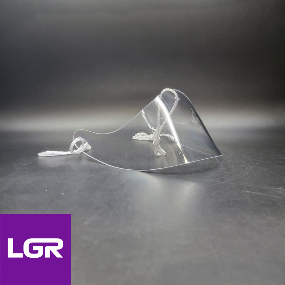 Throat Guard Dangler Clear. Goalie Mask Collector.