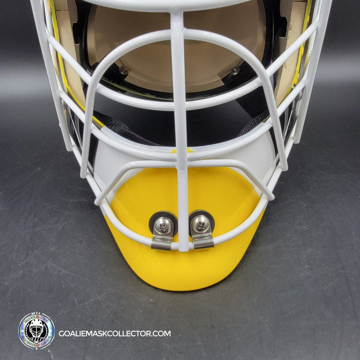 Tim Thomas MAGE Goalie Mask Boston 2009 Vezina Yellow Bear Signature Edition Painted on Sportmask Shell