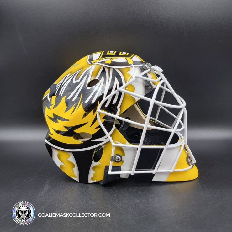 Tim Thomas MAGE Goalie Mask Boston 2009 Vezina Yellow Bear Signature Edition Painted on Sportmask Shell