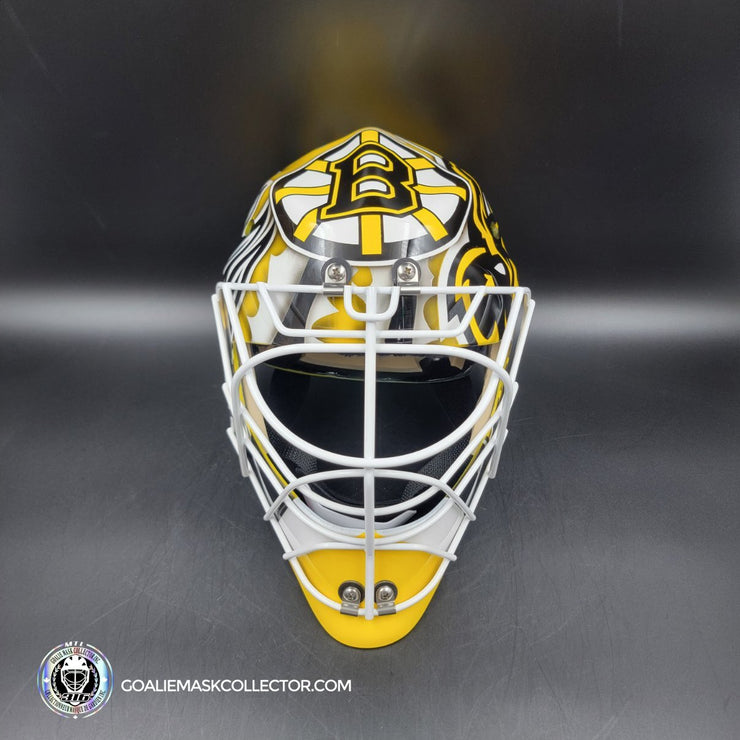 Tim Thomas MAGE Goalie Mask Boston 2009 Vezina Yellow Bear Signature Edition Painted on Sportmask Shell