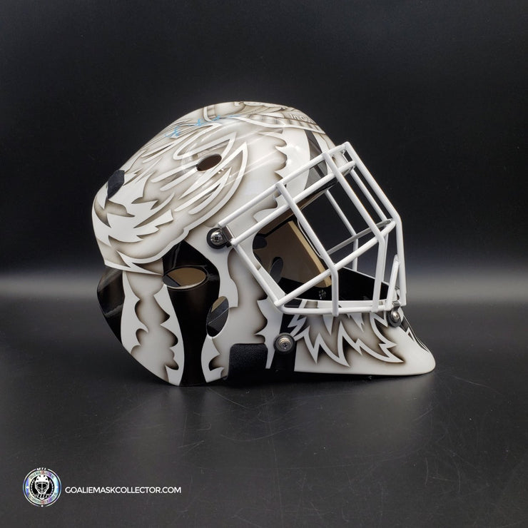 Tim Thomas Unsigned Goalie Mask Boston 2011 Cup Painted on MAGE Sportmask Shell Tribute