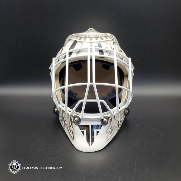 Tim Thomas Unsigned Goalie Mask Boston 2011 Cup Painted on MAGE Sportmask Shell Tribute