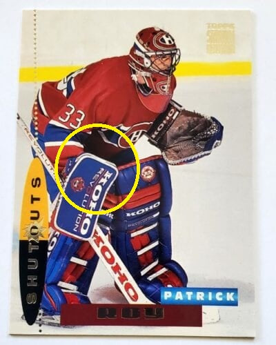 Patrick Roy Game Worn Goalie Pads KOHO REVOLUTION Full Set 1993-94 Montreal Canadiens Glove Blocker and Pads Photomatched AS-02646 (gloves) + AS-02467 (pads)