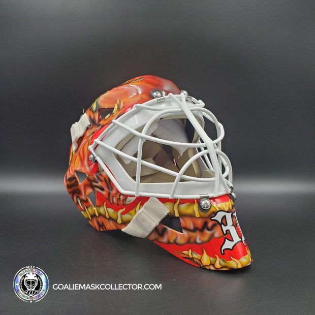 Presale: Trevor Kidd Signed Goalie Mask Calgary V2 Signature Edition Autographed Tribute