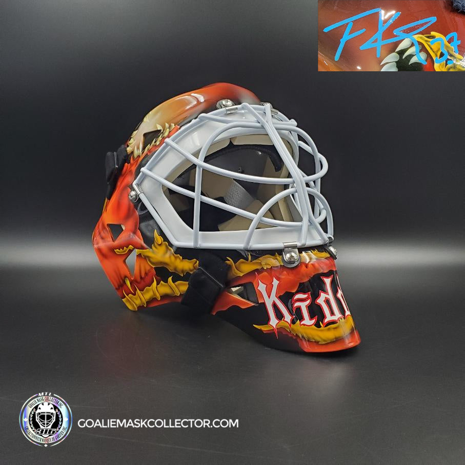 Trevor Kidd Signed Goalie Mask Calgary V1 Signature Edition Tribute. Goalie Mask Collector.