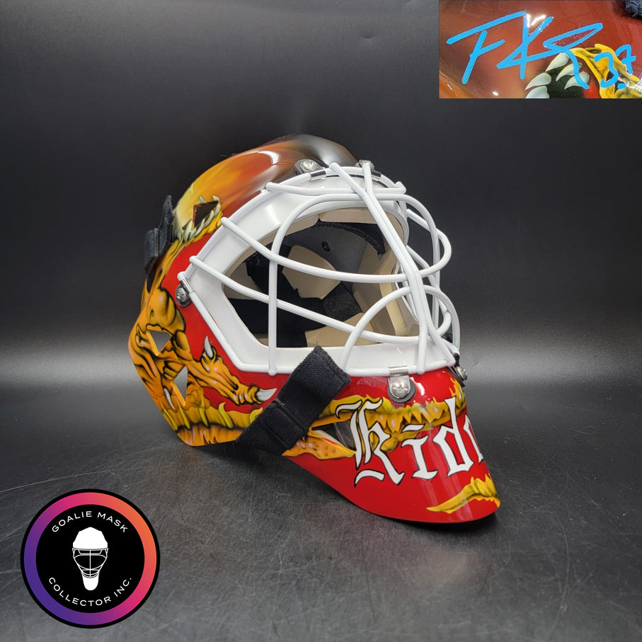 Trevor Kidd Signed Goalie Mask Calgary V2 Signature Edition Tribute. Goalie Mask Collector.