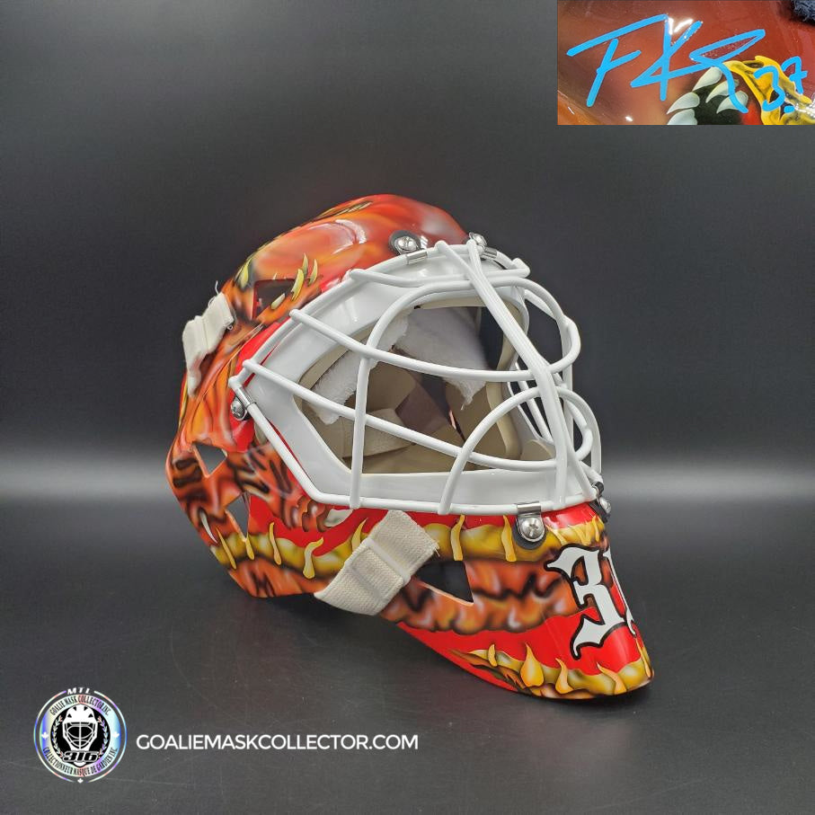 Trevor Kidd Signed Goalie Mask Calgary V3 Signature Edition Tribute. Goalie Mask Collector.
