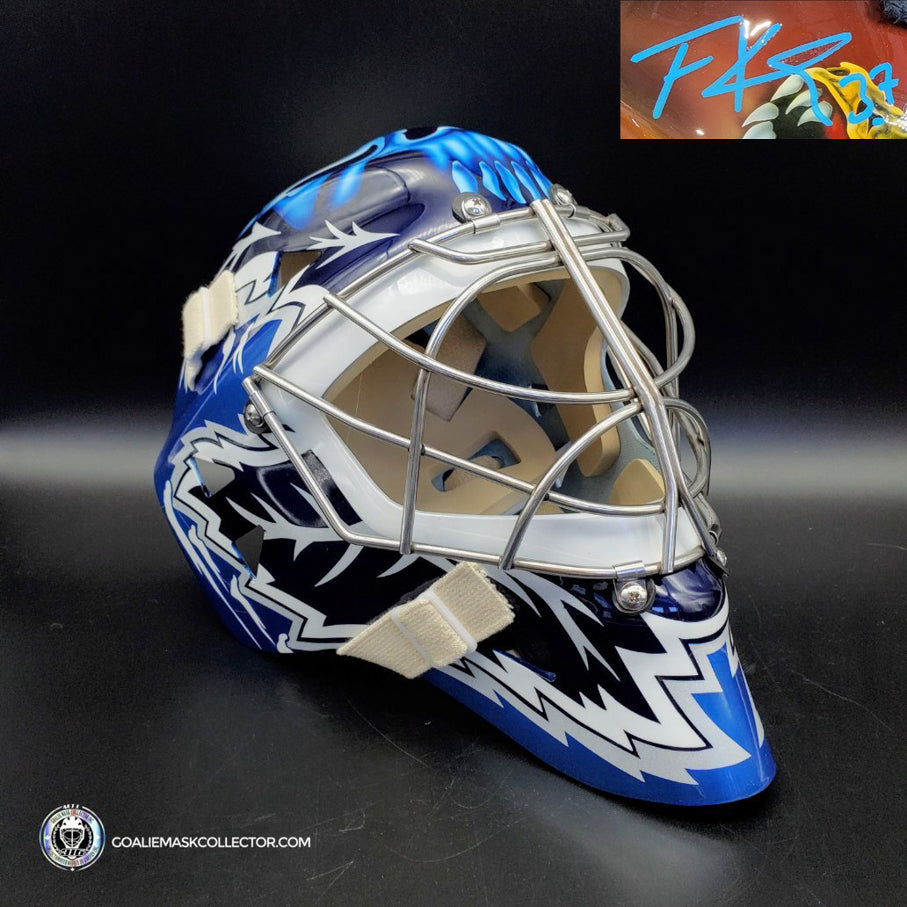 Trevor Kidd Signed Goalie Mask Signed Toronto Skull Tribute. Goalie Mask Collector.