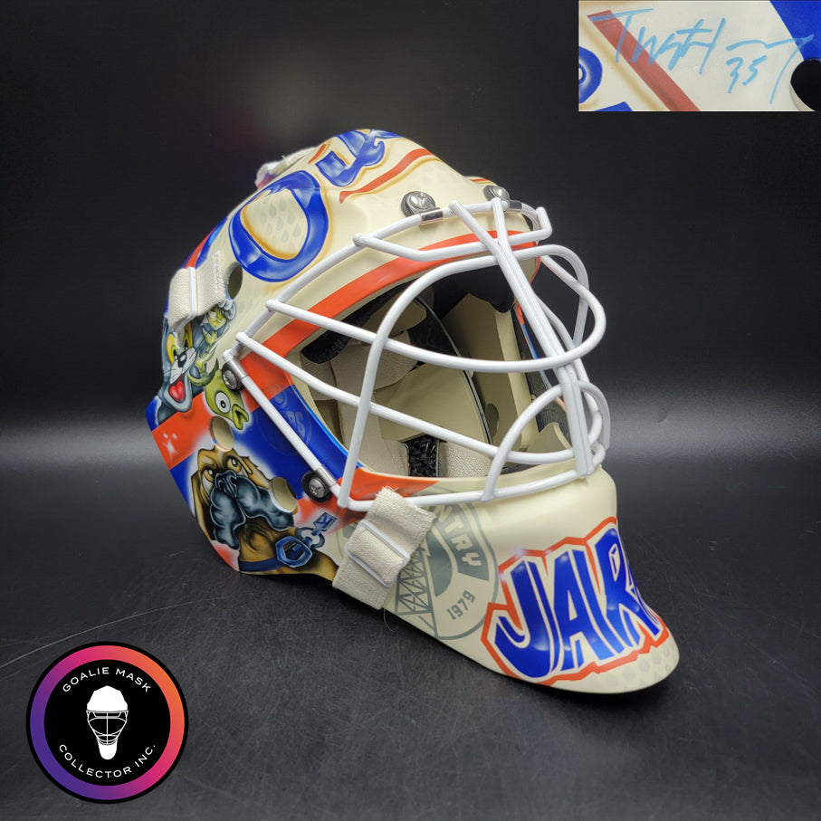Tristan Jarry Signed Goalie Mask 2026 Edmonton 3RD JERSEY Signature Edition Autographed Tribute