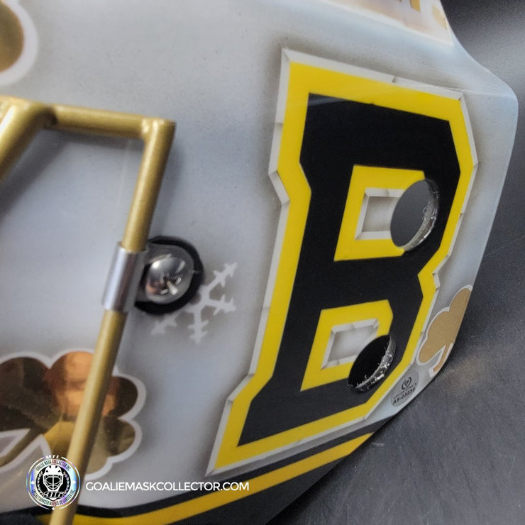 Tuukka Rask Signed Goalie Mask 2019 Winter Classic Boston Fighting Irish Notre Dame Signature Edition