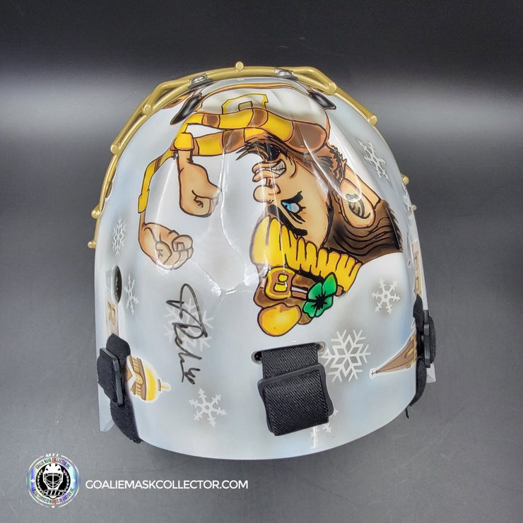 Tuukka Rask Signed Goalie Mask 2019 Winter Classic Boston Fighting Irish Notre Dame Signature Edition