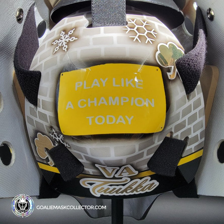 Tuukka Rask Signed Goalie Mask 2019 Winter Classic Boston Fighting Irish Notre Dame Signature Edition