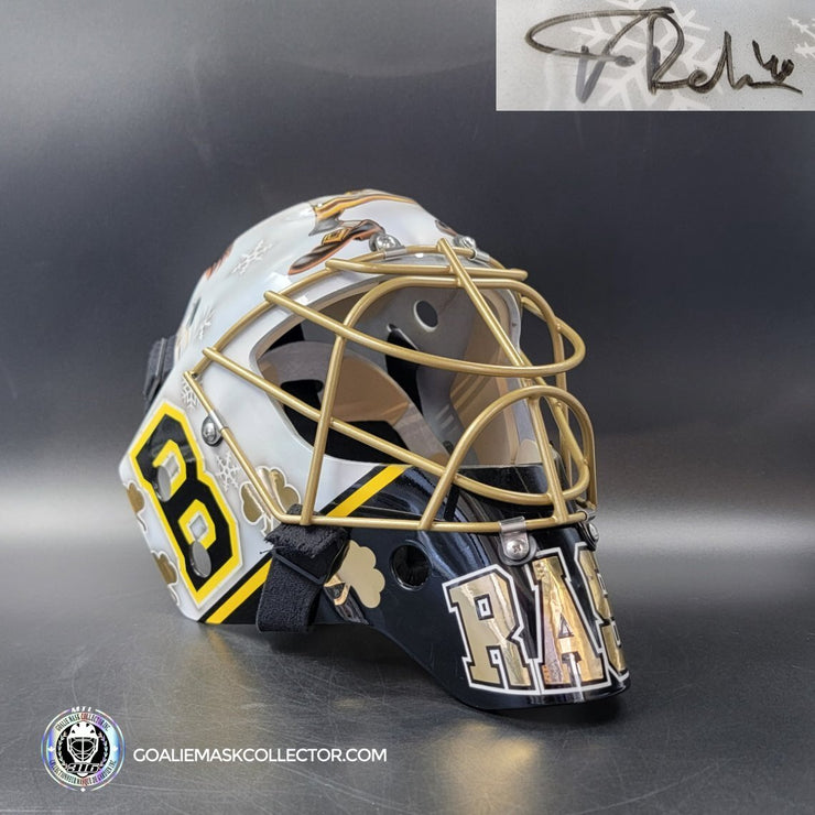 Tuukka Rask Signed Goalie Mask 2019 Winter Classic Boston Fighting Irish Notre Dame Signature Edition