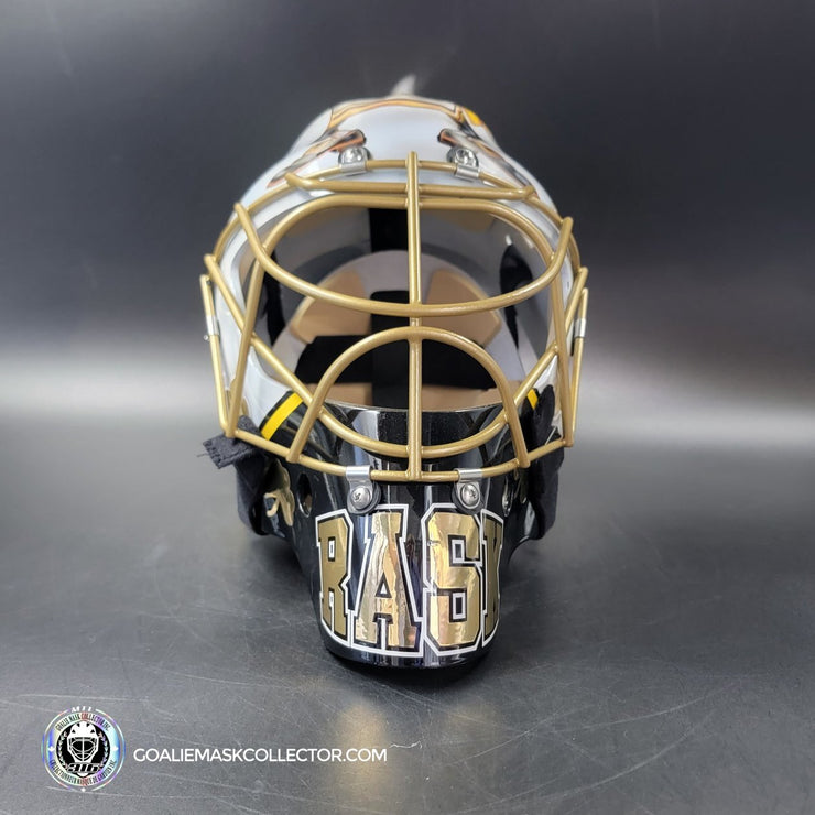 Tuukka Rask Signed Goalie Mask 2019 Winter Classic Boston Fighting Irish Notre Dame Signature Edition