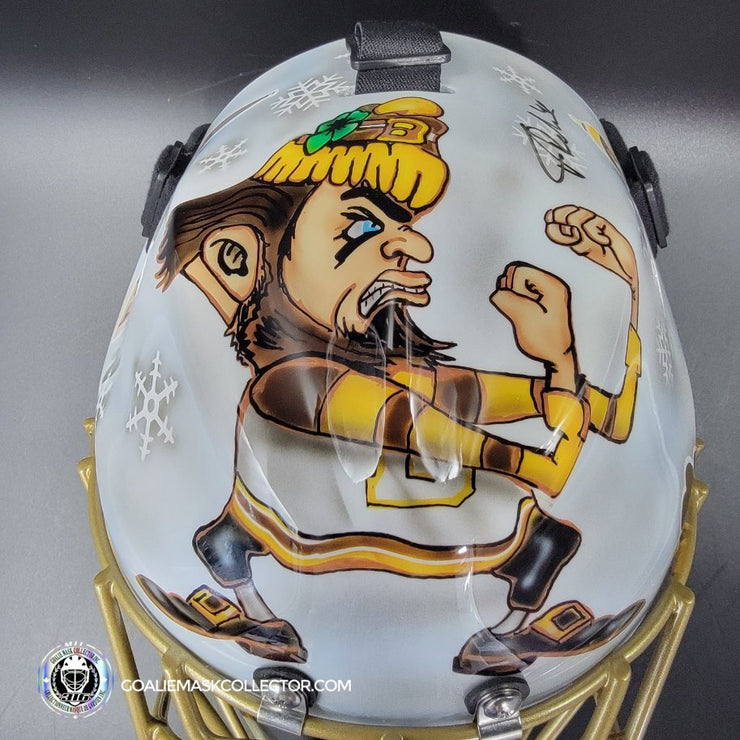 Tuukka Rask Signed Goalie Mask 2019 Winter Classic Boston Fighting Irish Notre Dame Signature Edition