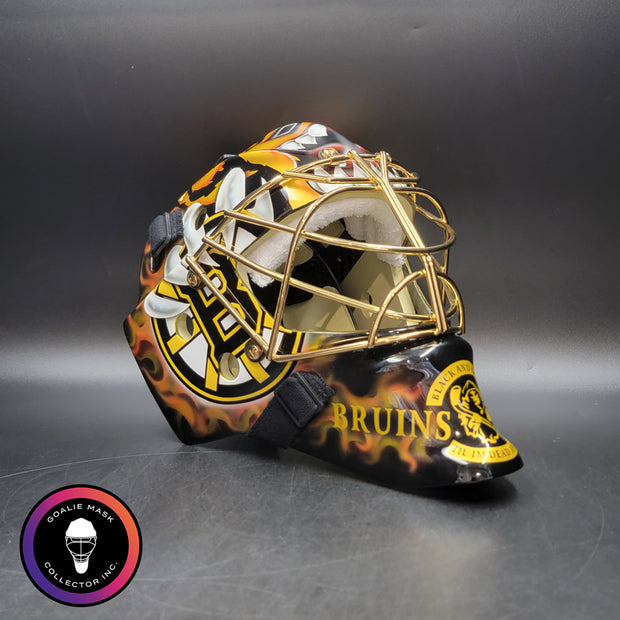 Tuukka Rask Signed Goalie Mask Boston Custom Grim Reaper Chin Tribute Signature Edition