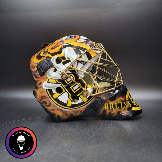 Tuukka Rask Signed Goalie Mask Boston Custom Grim Reaper Chin Tribute Signature Edition